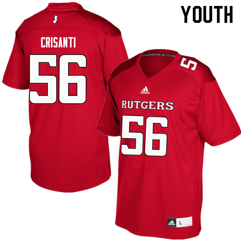 Youth #56 Donato Crisanti Rutgers Scarlet Knights College Football Jerseys Sale-Red - Click Image to Close